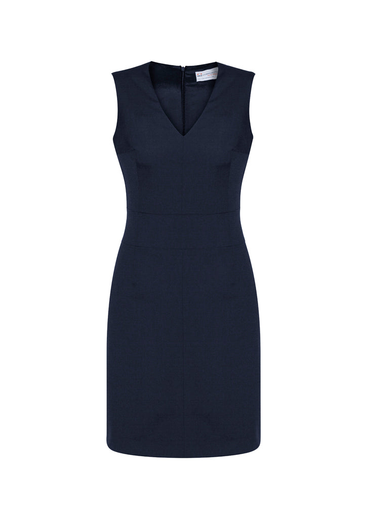 30121 - Biz Corporates - Womens Cool Stretch Sleeveless V-Neck Dress | Navy