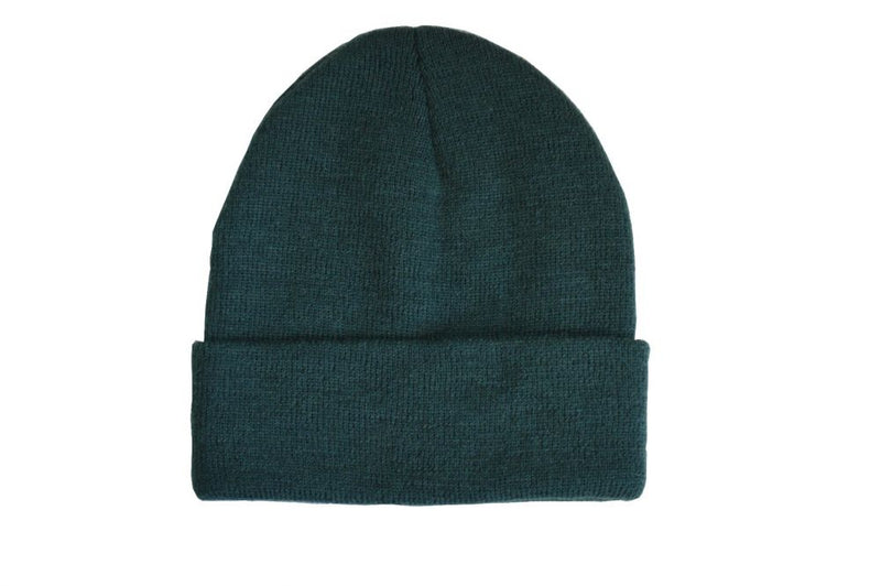 Wool/Acrylic Blend Roll Up Beanie - embroidery offer 48+