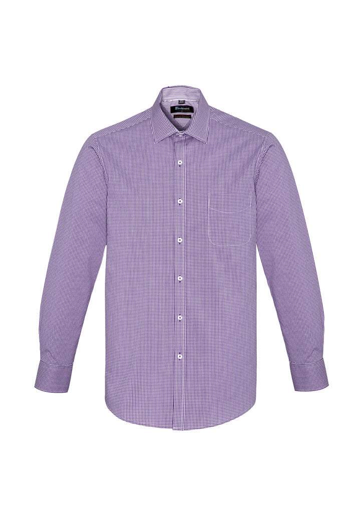 42520 - Biz Corporates - Mens Newport Long Sleeve Shirt | Purple Reign