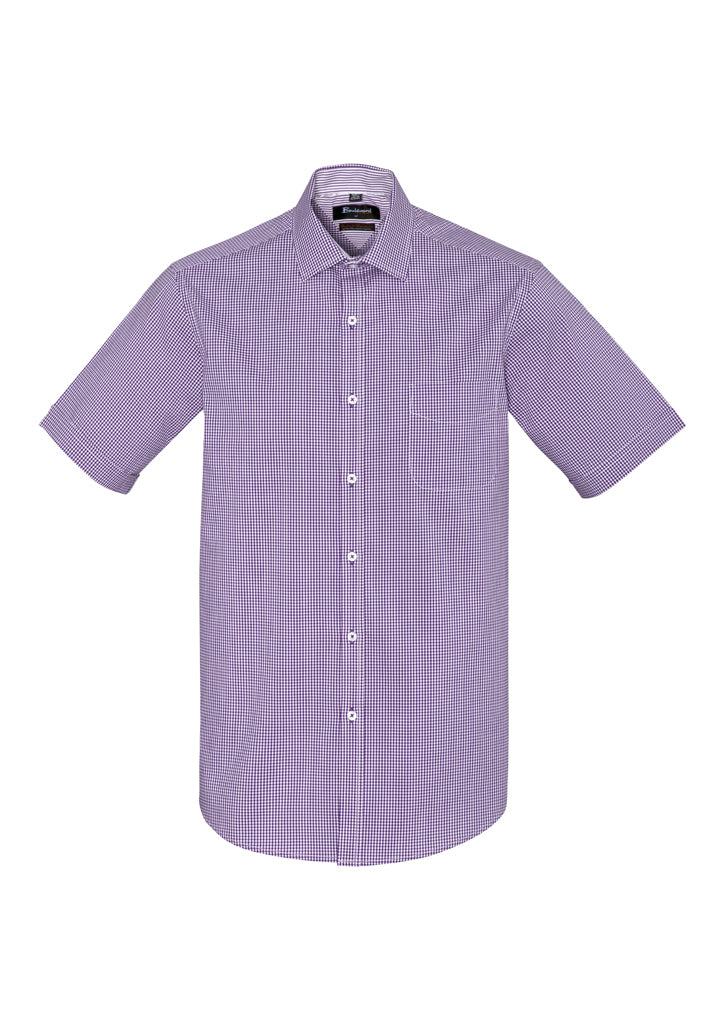 42522 - Biz Corporates - Mens Newport Short Sleeve Shirt | Purple Reign