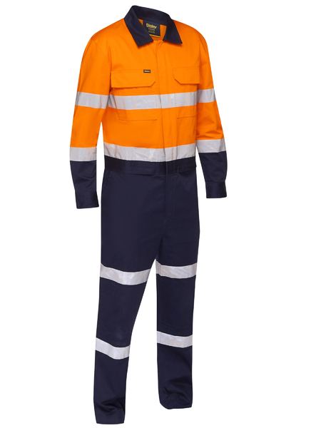 BC6066T - Bisley - Taped Hi Vis Coverall Zip Front & Zip Waist Opening