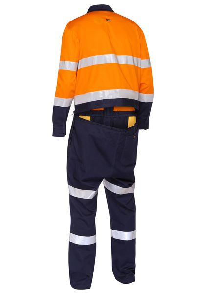 BC6066T - Bisley - Taped Hi Vis Coverall Zip Front & Zip Waist Opening