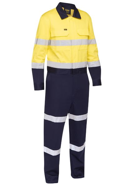 BC6066T - Bisley - Taped Hi Vis Coverall Zip Front & Zip Waist Opening