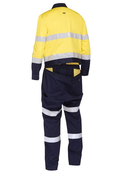BC6066T - Bisley - Taped Hi Vis Coverall Zip Front & Zip Waist Opening