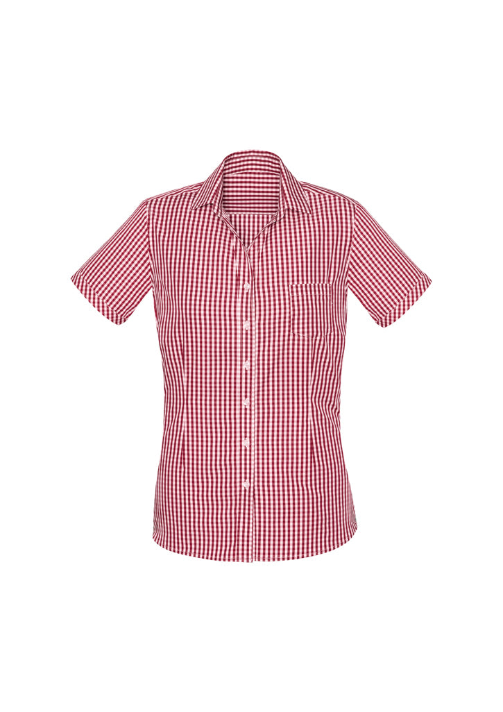 43412 - Biz Corporates - Womens Springfield Short Sleeve Shirt | Cardinal