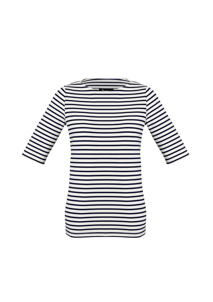 44113 - Biz Corporates - Womens Camille Short Sleeve T-Top | Dark Navy/Ivory
