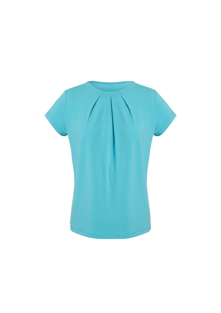 44412 - Biz Corporates - Womens Blaise Short Sleeve Top | Aqua