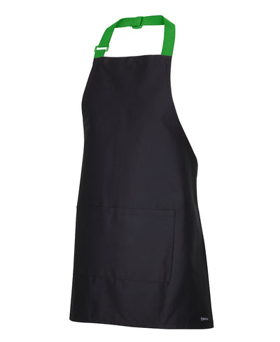 5ACS - JB's Wear - Black Bib Apron (2 length options) with 5 Strap Colour choices
