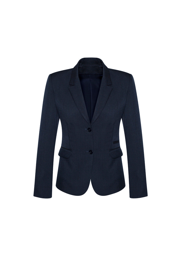 60119 - Biz Corporates - Womens Cool Stretch 2 Button Mid Length Jacket | Navy