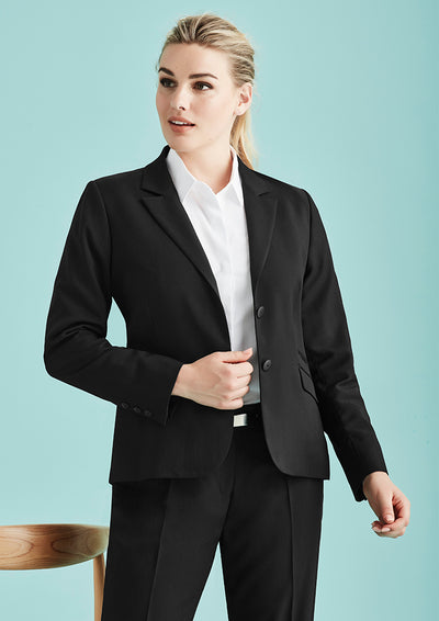 60119 - Biz Corporates - Womens Cool Stretch 2 Button Mid Length Jacket