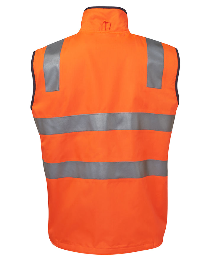 6D4RV - JB's Wear - Hi-Vis Reversible Vest (Day/Night) - Taped - 290g fleece contrast