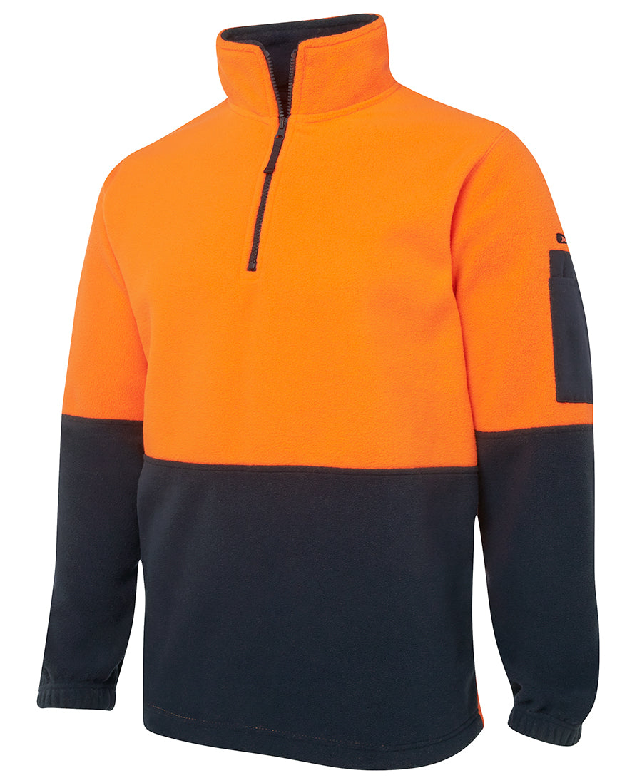 6HVPF - JBs Wear - Hi-Viz 1/2 zip Polar Fleece (Day)