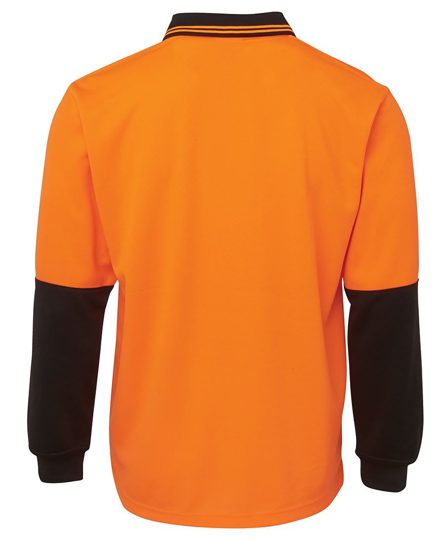 6HVPL - JBs Wear - Hi-Viz Traditional Polo - Long Sleeve