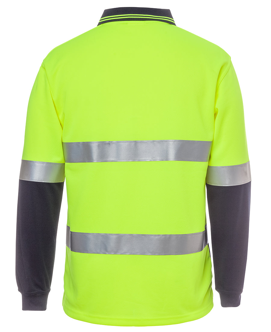 6HVSL - JBs Wear - Hi-Viz Traditional Polo - Taped - Long sleeve