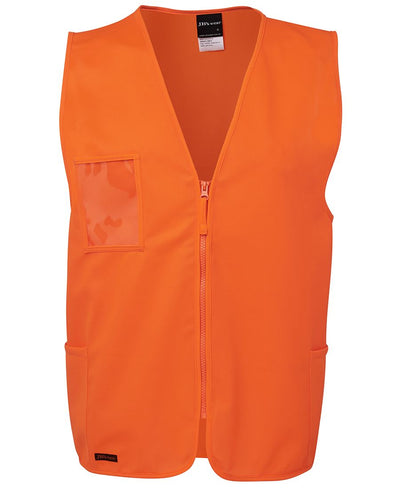 6HVSZ - JB's Wear - Hi Viz Zip Safety Vest