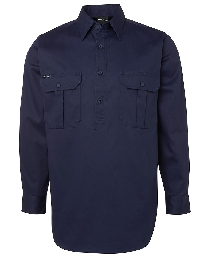 6WSCF - JB's Wear - Close Front Long Sleeve Work Shirt