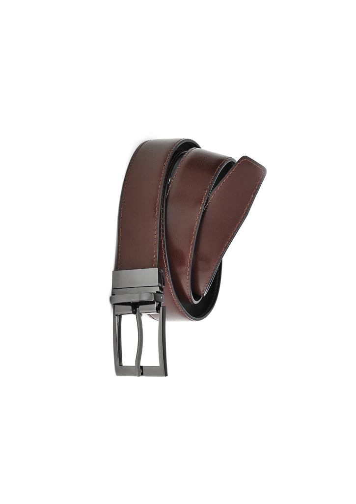 99300 - Biz Corporates - Mens Leather Reversible Belt | Brown