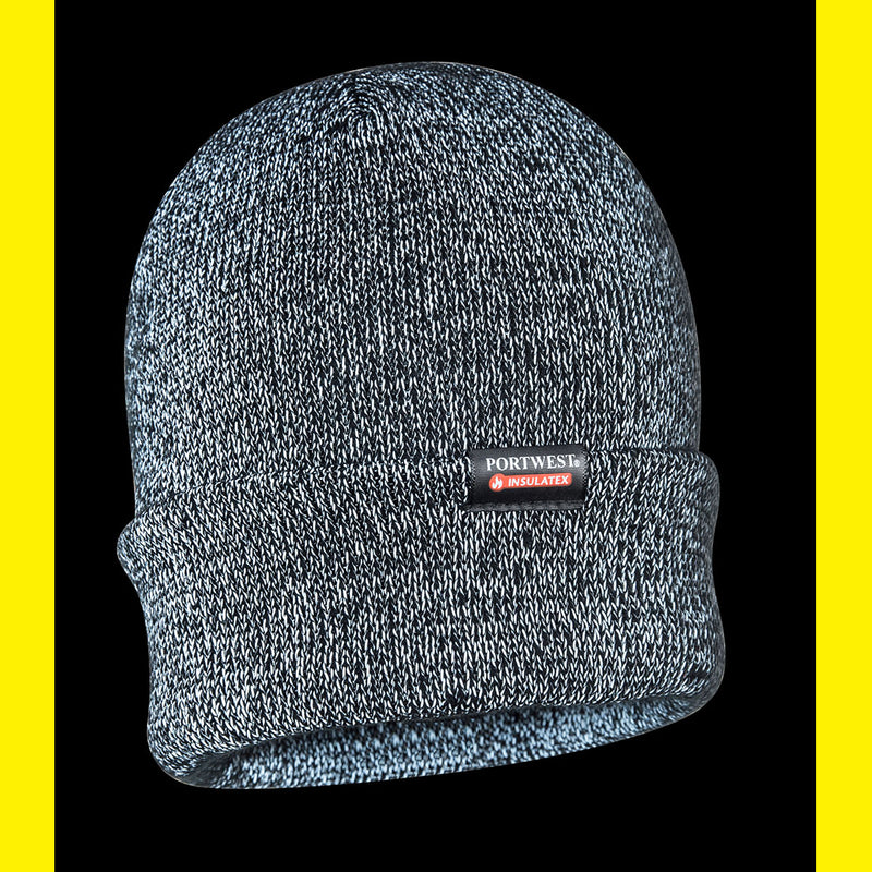 B026 - Portwest - Reflective Knit Beanie with Insulatex Lining.