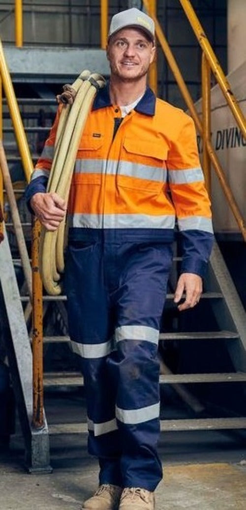 BC6066T - Bisley - Taped Hi Vis Coverall Zip Front & Zip Waist Opening