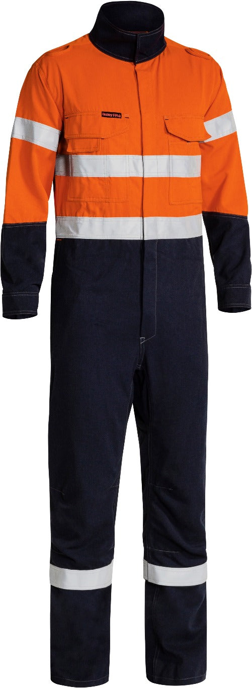 BC8086T - Bisley Tencate Tecasafe® Plus 700 X Taped Two Toned Hi Vis Engineered FR Vented Coverall