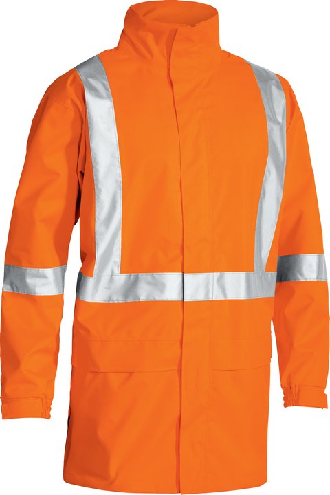 BJ6968T - Bisley - Hi-Viz TTMC Cross Back Taped Waterproof Mesh lined Jacket