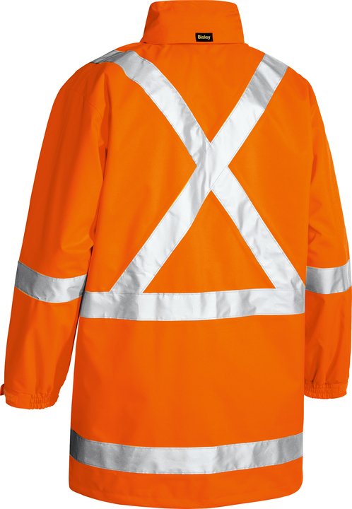 BJ6968T - Bisley - Hi-Viz TTMC Cross Back Taped Waterproof Mesh lined Jacket