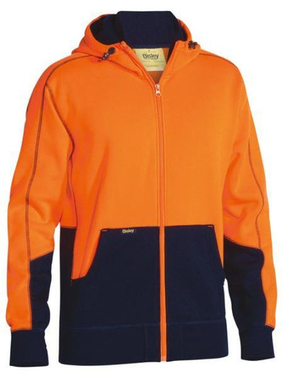 BK6819 Bisley Workwear 2 tone zipped hoodie