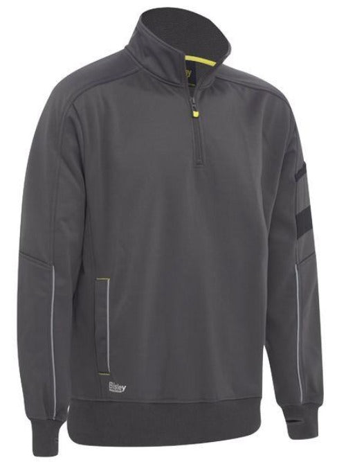 BK6924 - Bisley - 1/4 zip Premium Work Sweatshirt - with Sherpa FLEECE Lining - 570g