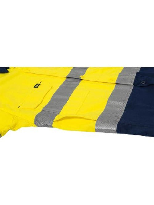 BS6415T - Bisley - Taped Airflow™ Hi Vis Ripstop Cotton Shirt - Long sleeve