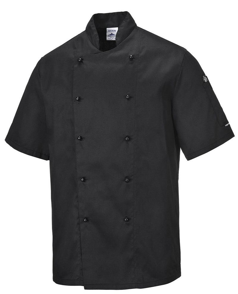 C734 - Portwest - Kent Chefs Jacket - Short Sleeve