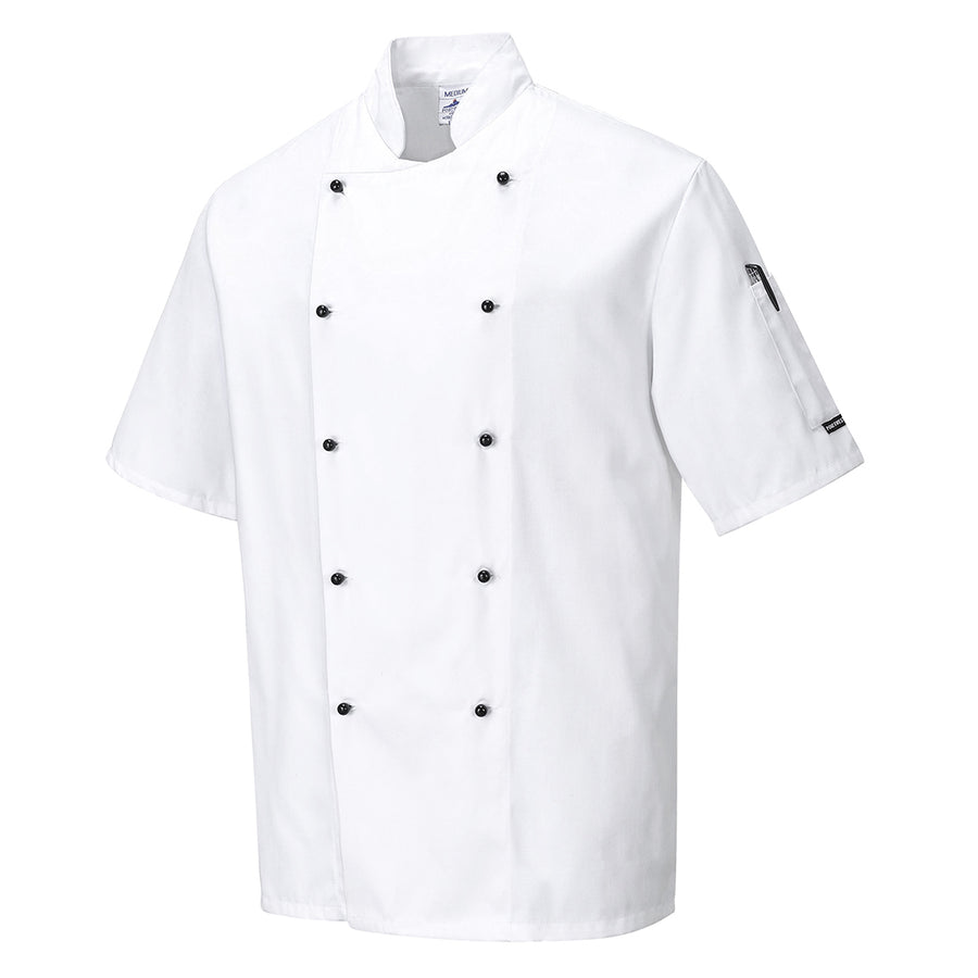 C734 - Portwest - Kent Chefs Jacket - Short Sleeve