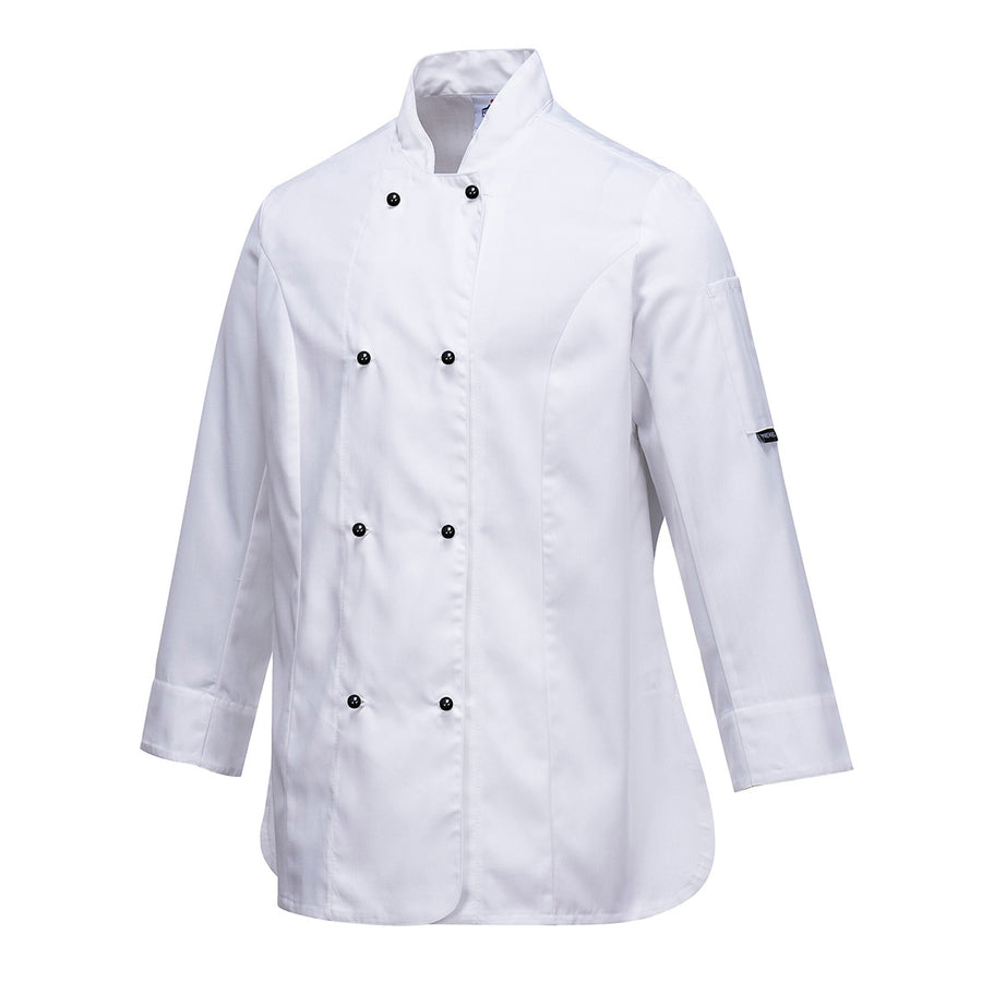 C837 - Portwest - Rachel Ladies Chefs Jacket Long Sleeve