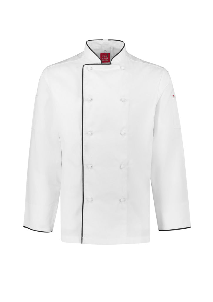 CH230ML - Biz Collection - Al Dente Mens Chef Jacket | White/Black