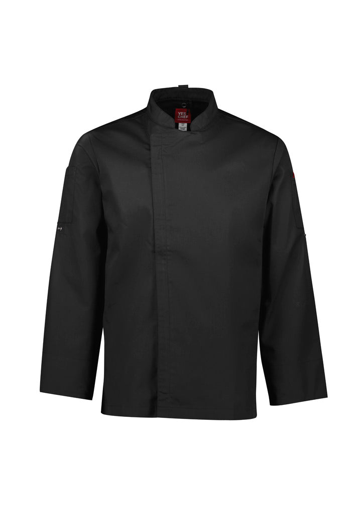 CH330ML - Biz Collection - Alfresco Mens Long Sleeve Chef Jacket | Black