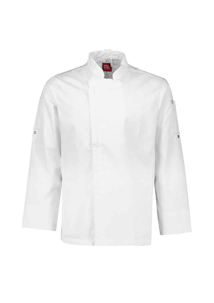 CH330ML - Biz Collection - Alfresco Mens Long Sleeve Chef Jacket | White