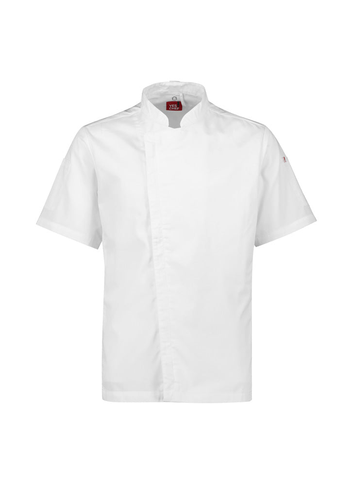 CH330MS - Biz Collection - Alfresco Mens Short Sleeve Chef Jacket | White