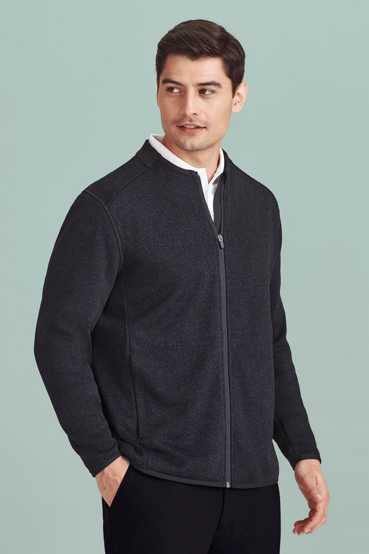 CO342MJ - Biz Care - NOVA Mens Knit Jacket | Navy Marle