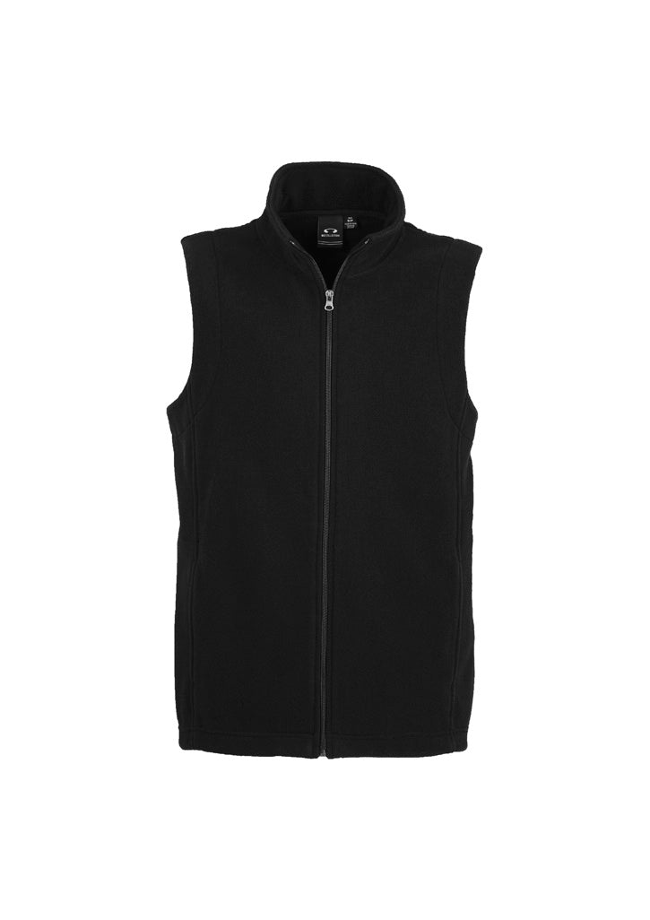 F233MN - Biz Care - Mens Plain Micro Fleece Vest | Black