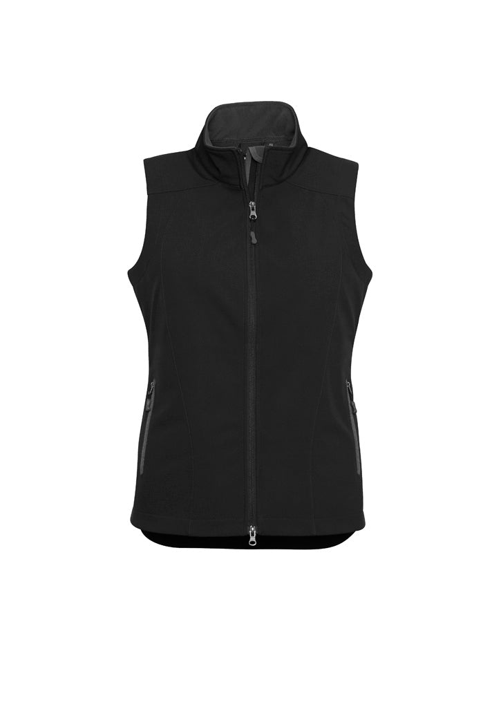 J404L - Biz Care - Geneva Womens Vest | Black/Graphite