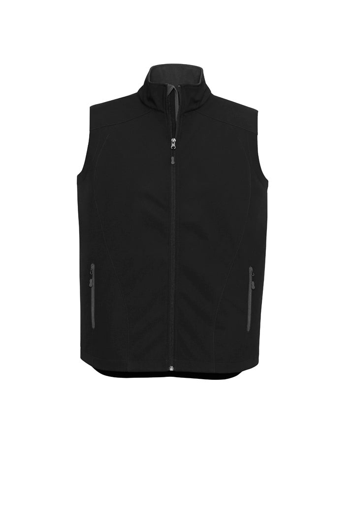 J404M - Biz Care - Geneva Mens Vest | Black/Graphite