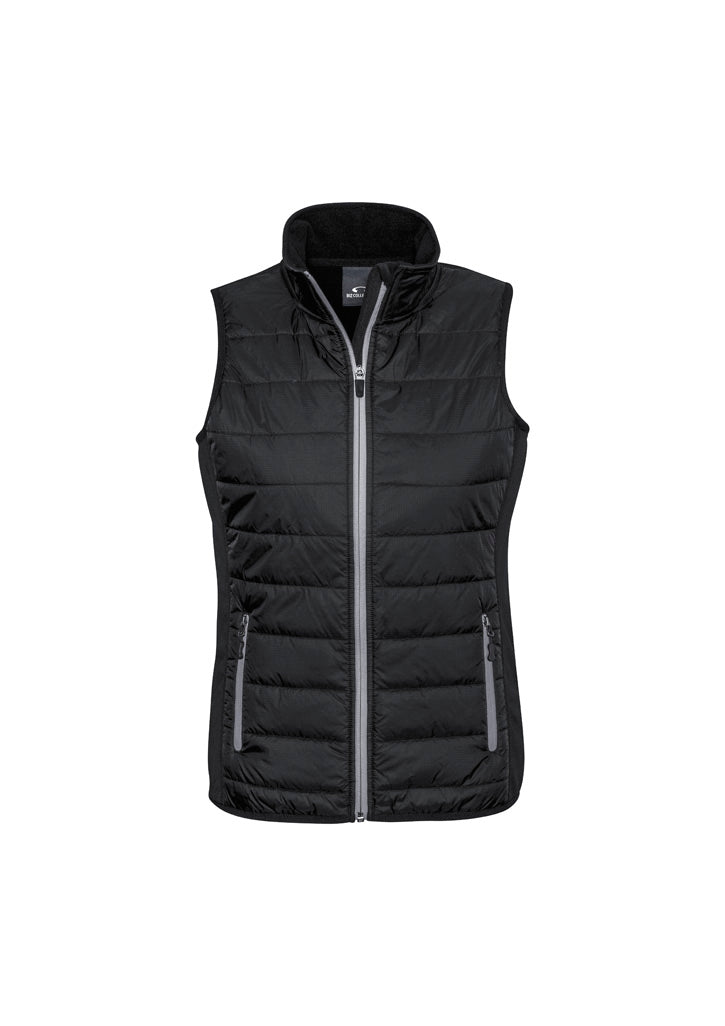 J616L - Biz Collection - Womens Stealth Vest | Black/Silver