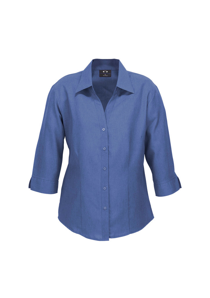 LB3600 - Biz Collection - Ladies Plain Oasis 3/4 Sleeve Shirt | Mid Blue