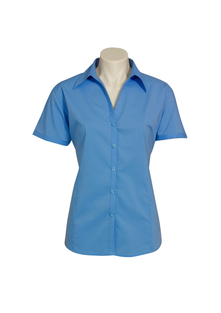 LB7301 - Biz Collection - Womens Metro Short Sleeve Shirt | Mid Blue