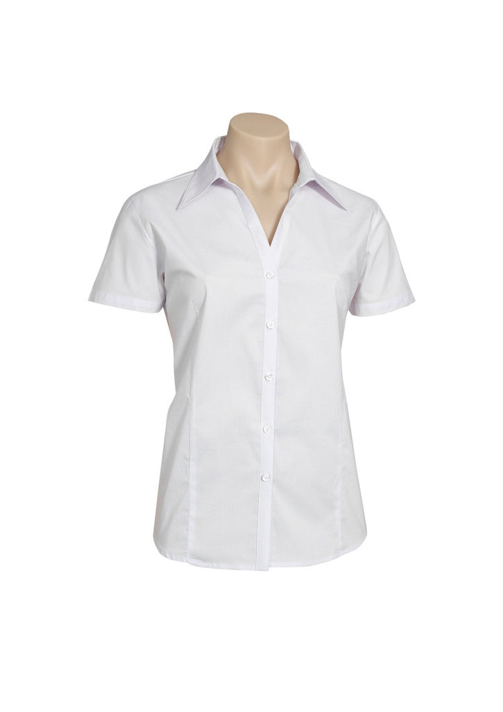 LB7301 - Biz Collection - Womens Metro Short Sleeve Shirt | White