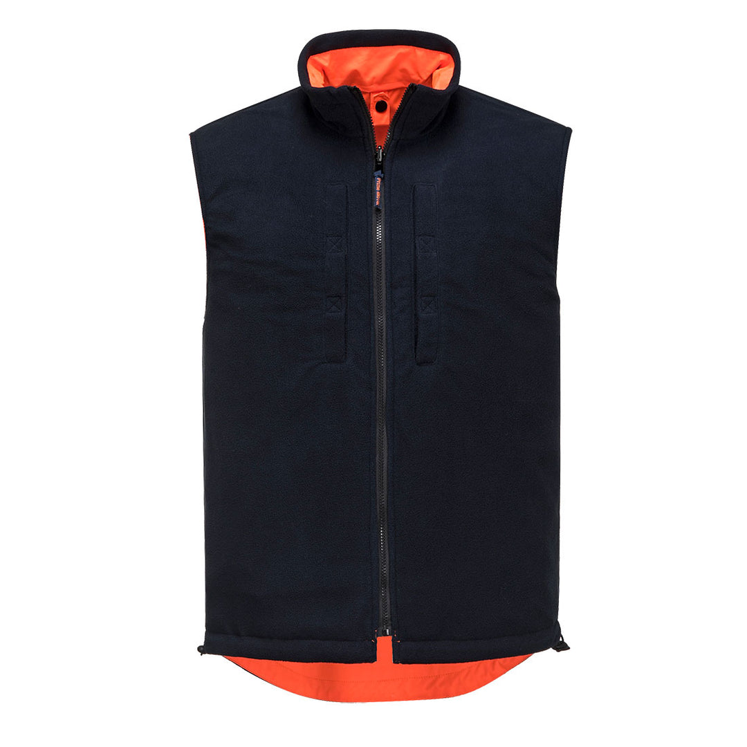 MV214 - Prime Mover - Hi-Vis Reversible Polar Fleece Vest (Day/Night) - Taped