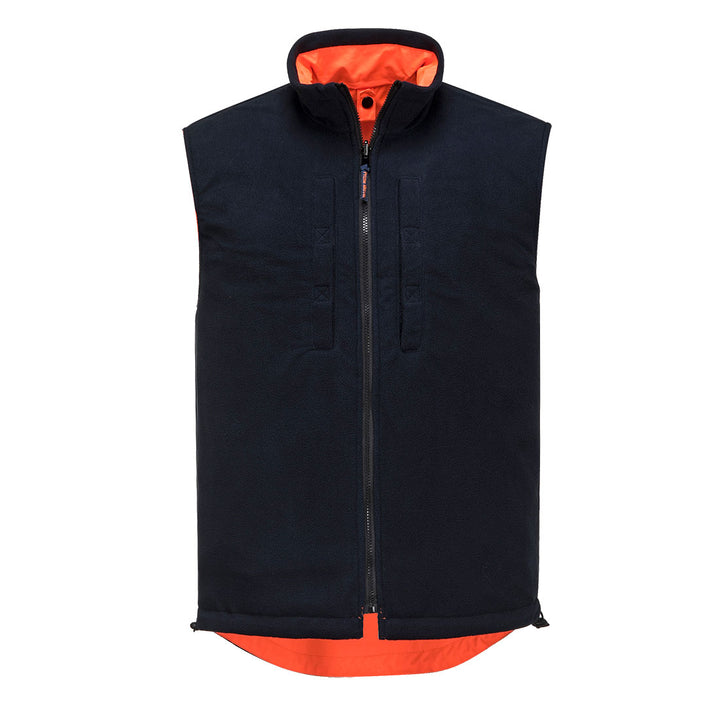 MV214 - Prime Mover - Hi-Vis Reversible Polar Fleece Vest (Day/Night) - Taped