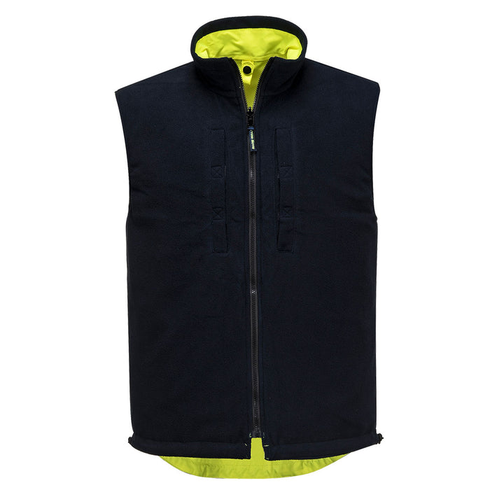 MV214 - Prime Mover - Hi-Vis Reversible Polar Fleece Vest (Day/Night) - Taped