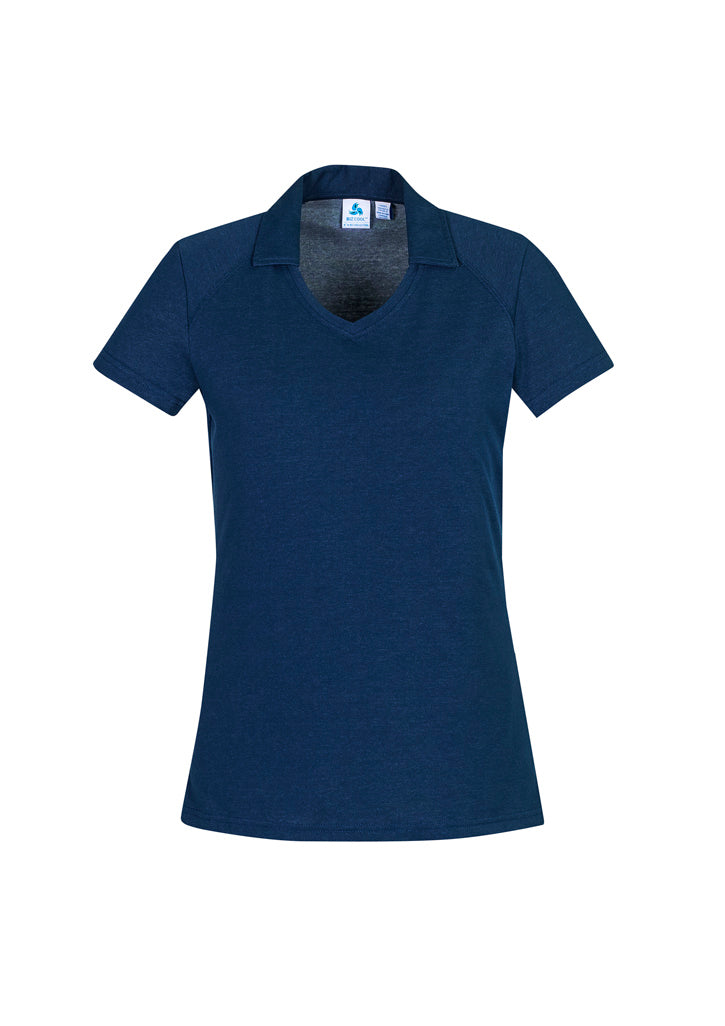 P011LS - Biz Collection - Womens Byron Short Sleeve Polo | Steel Blue