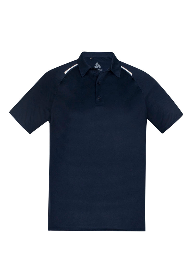 P012MS - Biz Collection - Mens Academy Short Sleeve Polo | Navy/White