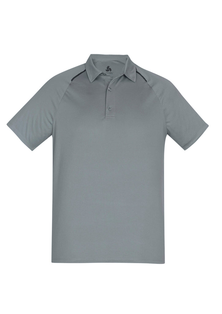 P012MS - Biz Collection - Mens Academy Short Sleeve Polo | Silver/Charcoal